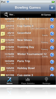 main screen - games list
